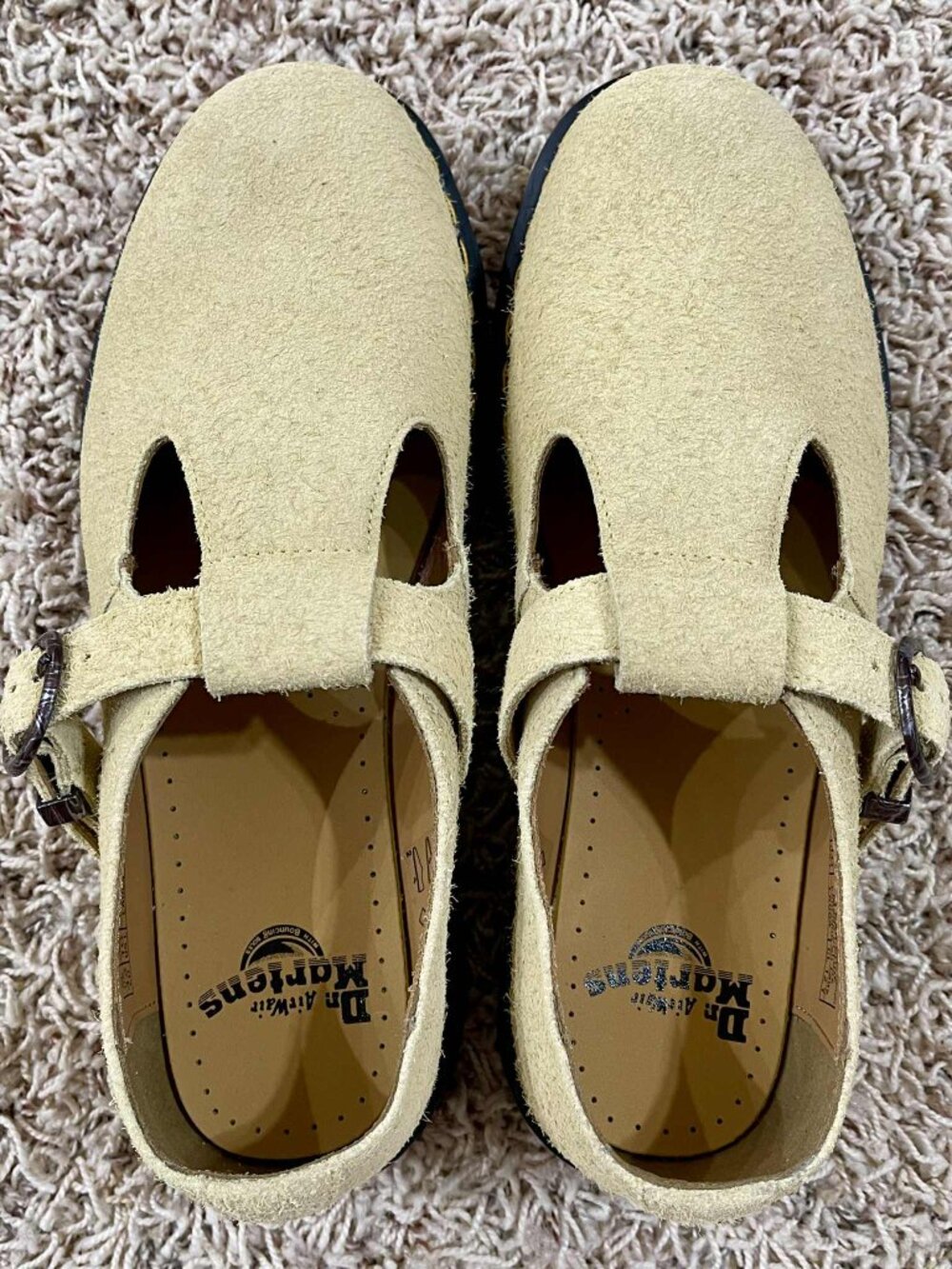 Dr. Martens T-Bar Mary Jane Suede Leather Shoes, Men’s Size 9 / Women’s Size 10 - Picture 2 of 16